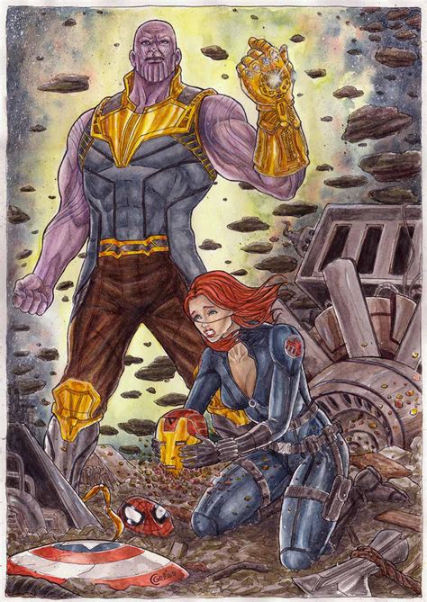 black widow and thanos porn|Marvel .